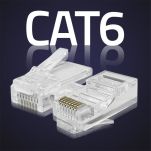 Wtyk QOLTEC przelotowy złącze RJ45 | CAT6 | UTP | Pass Through | Pozłacane styki | 10 sztuk - 4