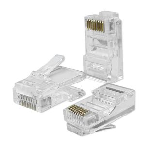 Wtyk QOLTEC przelotowy złącze RJ45 | CAT6 | UTP | Pass Through | Pozłacane styki | 10 sztuk