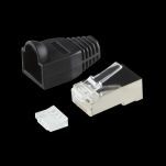 Wtyk RJ45 CAT.6 FTP LogiLink MP0022 z osłonką, czarny 100szt - 2