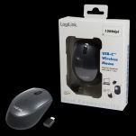 Mysz bezprzewodowa LogiLink ID0160 optyczna 2,4 GHz 1200 dpi czarna - 3