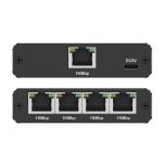 Switch niezarządzalny Qoltec mini rozdzielacz splitter 1x4 port RJ45 | 1000Mb/s | USB-C | Aluminium - 9
