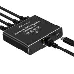 Switch niezarządzalny Qoltec mini rozdzielacz splitter 1x4 port RJ45 | 1000Mb/s | USB-C | Aluminium - 5
