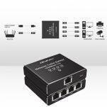 Switch niezarządzalny Qoltec mini rozdzielacz splitter 1x4 port RJ45 | 1000Mb/s | USB-C | Aluminium - 6