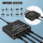 Switch niezarządzalny Qoltec mini rozdzielacz splitter 1x4 port RJ45 | 1000Mb/s | USB-C | Aluminium - 7