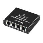 Switch niezarządzalny Qoltec mini rozdzielacz splitter 1x4 port RJ45 | 1000Mb/s | USB-C | Aluminium - 4
