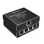 Switch niezarządzalny Qoltec mini rozdzielacz splitter 1x4 port RJ45 | 1000Mb/s | USB-C | Aluminium - 10