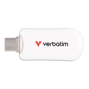 Pendrive Verbatim Plectra 256GB USB-C 3.0 White