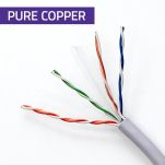 Kabel sieciowy Qoltec Patchcord skrętka UTP | Miedziany Cu | CAT6 | High speed 1Gb/s | LAN | 100m | Szary - 3