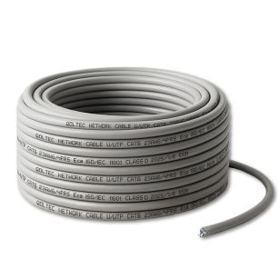 Kabel sieciowy Qoltec Patchcord skrętka UTP | Miedziany Cu | CAT6 | High speed 1Gb/s | LAN | 100m | Szary