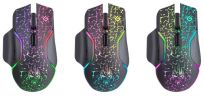 Mysz bezprzewodowa Defender ONESHOT GM-067 optyczna 3200dpi czarna RGB AKUMULATOR 7 przycisków Gaming - 4