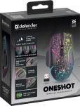 Mysz bezprzewodowa Defender ONESHOT GM-067 optyczna 3200dpi czarna RGB AKUMULATOR 7 przycisków Gaming - 5