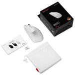 Mysz bezprzewodowa Perixx PERIMICE-813 W optyczna wertykalna pionowa prawa biała RF + BLUETOOTH - 5