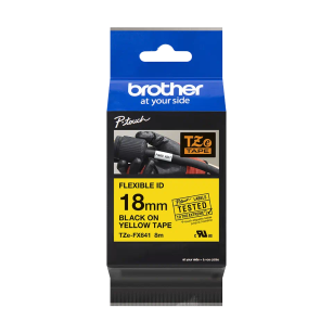 Brother TZEFX641 TZE-FX641 18mm czarne na żółtym