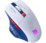 Mysz bezprzewodowa Defender TISA GM-126 optyczna 1600dpi 2.4 GHz + Bluetooth biało-niebieska RGB AKUMULATOR 6 przycisków Gaming - 4