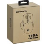Mysz bezprzewodowa Defender TISA GM-126 optyczna 1600dpi 2.4 GHz + Bluetooth biało-niebieska RGB AKUMULATOR 6 przycisków Gaming - 6