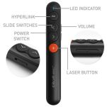Wskaźnik Qoltec laserowy | Prezenter 4w1 | USB 3.0 | 2.4GHz | 100m - 2
