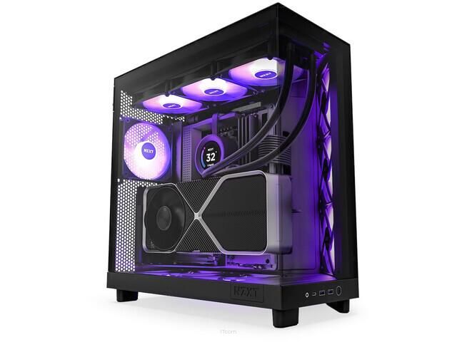 Obudowa NZXT H6 Flow RGB Midi Tower czarna z oknem