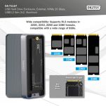 Obudowa DIGITUS USB 3.2 Typ C na dysk SSD M.2 NVMe 20Gbps aluminiowa - 8
