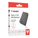 Dysk SSD zewnętrzny Verbatim Store 'n 'Go Mini Diamond 2TB USB-C 3.2 Gen 2 czarny - 2
