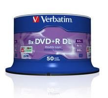 Płyty DVD+R Verbatim 8x 8,5GB  Cake 50 szt DL