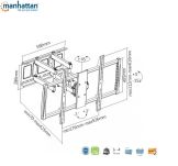 Uchwyt ścienny LCD/LED Manhattan ICA-PLB 221BK 60-100