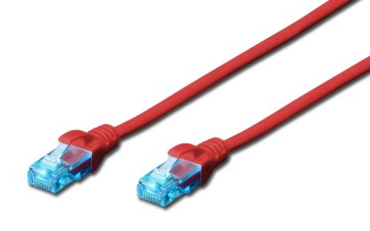 Patchcord DIGITUS UTP kat. 5e 30m PVC czerwony