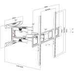 Uchwyt do TV Maclean MC-423, max VESA 800x600, 43-100