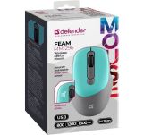 Mysz bezprzewodowa Defender FEAM MM-296 optyczna bezklikowa silent 1600dpi mięta - 5