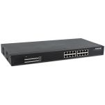 Switch niezarządzalny Intellinet 16x 10/100/1000 Mbps PoE+ 220W Rack 19