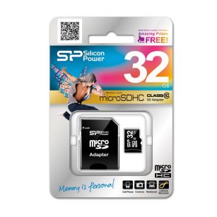 Karta pamięci MicroSDHC Silicon Power 32GB Class 10 + adapter