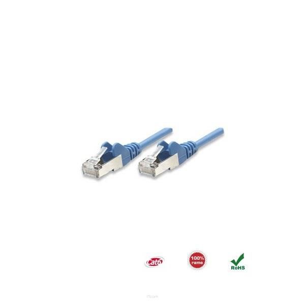 PatchCord 100% miedź Intellinet Cat.6 UTP, 0,5m, niebieski