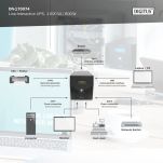 Zasilacz awaryjny UPS DIGITUS Line-Ineractive LCD 1000VA/600W, 2x12V/7Ah, AVR, 4x Schuko CEE 7/3, 2x RJ11, 1x USB 2.0 typ B - 4