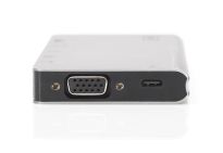 Stacja dokująca podróżna DIGITUS USB Typ C, 8-portów 4K 30Hz, HQ, aluminiowa, srebrna - 4