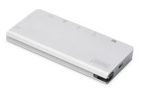 Stacja dokująca podróżna DIGITUS USB Typ C, 8-portów 4K 30Hz, HQ, aluminiowa, srebrna - 2