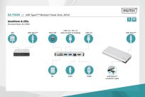 Stacja dokująca podróżna DIGITUS USB Typ C, 8-portów 4K 30Hz, HQ, aluminiowa, srebrna - 7