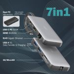 Stacja dokująca podróżna DIGITUS USB Typ C 7-portów HDMI 4K/60Hz PD 3.0 - 6