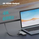 Stacja dokująca podróżna DIGITUS USB Typ C 7-portów HDMI 4K/60Hz PD 3.0 - 9