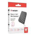 Dysk SSD zewnętrzny Verbatim Store 'n 'Go Mini Diamond 1TB USB-C 3.2 Gen 2 czarny - 2