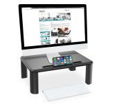 Podstawka pod monitor DIGITUS regulowana z drewnianym blatem do 10kg czarna - 6