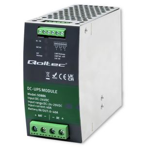 Moduł UPS Qoltec DC na szynę DIN | 40A | 274V