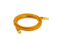 Patchcord Lanberg S/FTP kat.6A 0,5m LSZH CU fluke passed pomarańczowy - 2