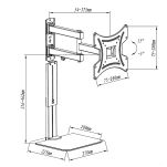 Uchwyt do TV Maclean MC-771A, z półką na DVD, VESA 200x200 , 23