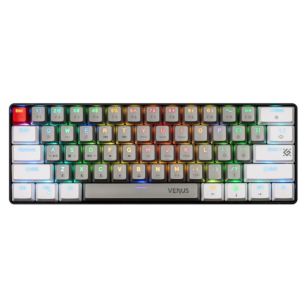 Klawiatura bezprzewodowa Defender VENUS GK-415 mechaniczna bluetooth + 2.4 GHz + kabel Gaming RGB outemu red