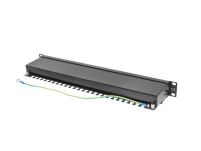 Patch panel Lanberg PPS5-1024-B 24 port 1U kat.5e ekranowany czarny - 5