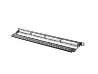 Patch panel Lanberg PPU5-0024-B 24 port 0.5U kat.5e czarny - 3