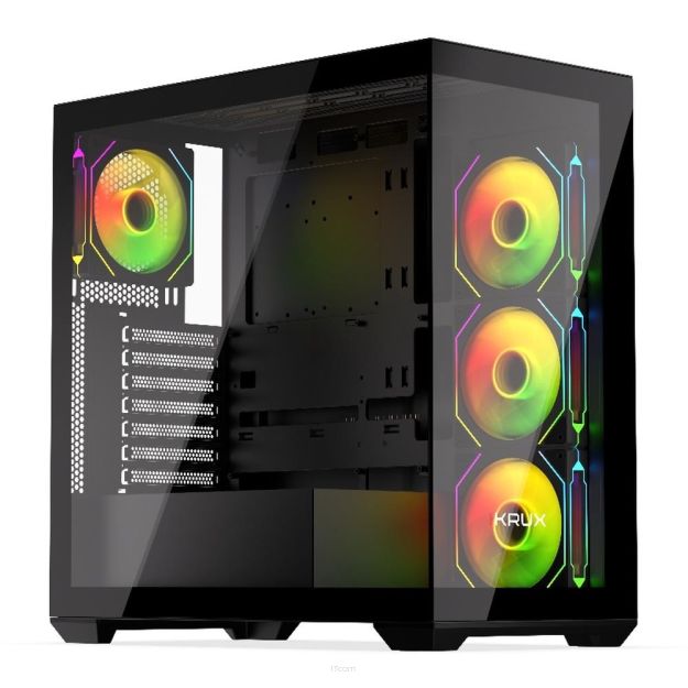 Obudowa Krux Exo ATX RGB z oknem bez zasilacza czarna