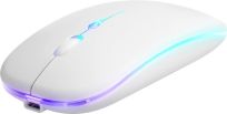 Mysz bezprzewodowa Defender TOUCH MM-997 optyczna 1600dpi 2.4 GHz + Bluetooth biała RGB AKUMULATOR bezklikowa silent - 3