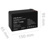Akumulator AGM Qoltec 12V | 7.2Ah - 7
