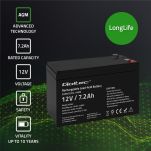 Akumulator AGM Qoltec 12V | 7.2Ah - 3
