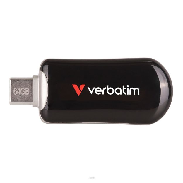 Pendrive Verbatim Plectra 64GB USB-C 3.0 Black
